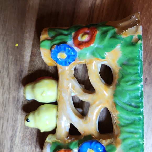 Lusterware Birds on a Fence Made in Japan Ceramic Vase 3 1/2" x 4" vinta… - Picture 12 of 12